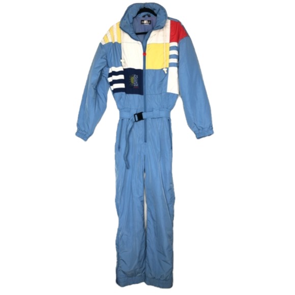 Mistral Pants - Mistral Vintage Snow Suit Size 30 Blue 80s Ski Bib